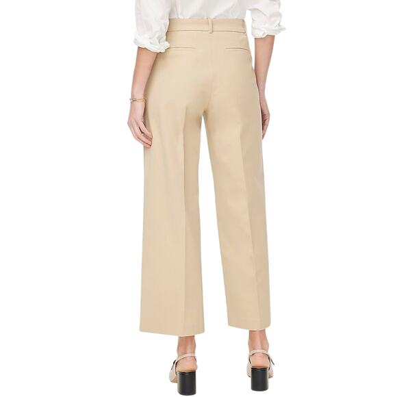 J.Crew Remy High Rise Wide-Leg Cropped Pants 4T Beige Work Trousers NWT - Picture 2 of 8